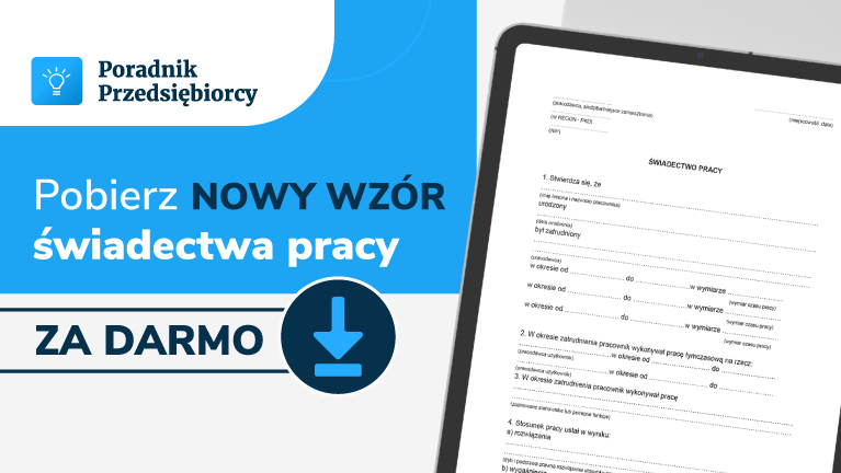 Świadectwo pracy – wzór z szerokim omówieniem