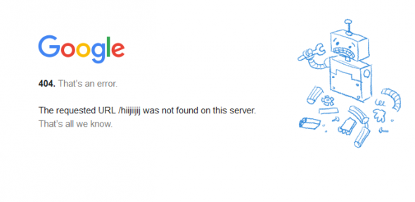 Strona błędu Google