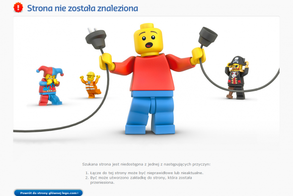 Strona błędu Lego