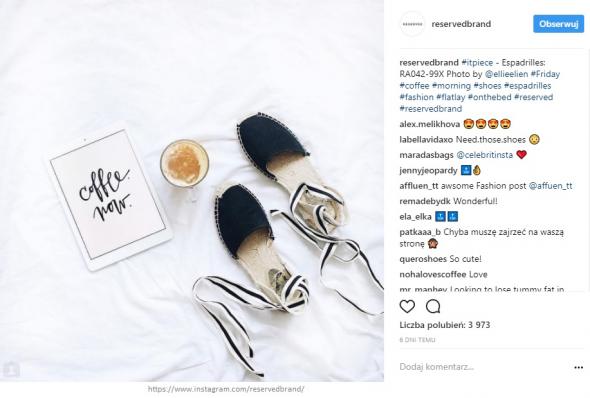 Posty na Instagramie - aranżacje produktów