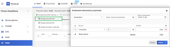 Dowód wpłaty - jak dodać w systemie wfirma.pl?