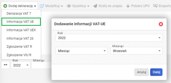 Rejestracja do vat-ue w systemie wfirma.pl