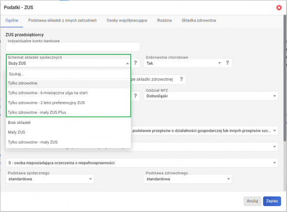 preferencyjne składki zus - schemat