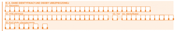 ZUS RPA - dane identyfikacyjne osoby ubezpieczonej