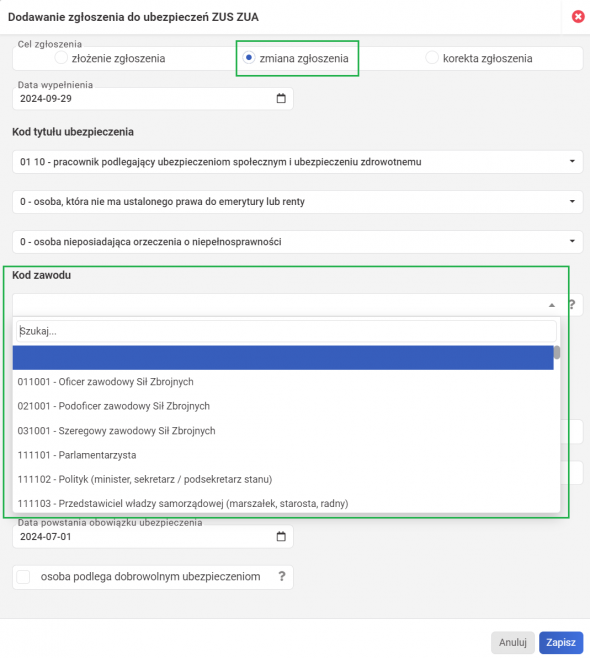 Zmiana kodu zawodu - jak szybko przygotować deklaracje do ZUS-u?