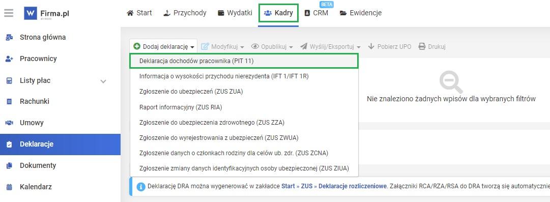 Pit11 do kiedy 2020 dla pracownika